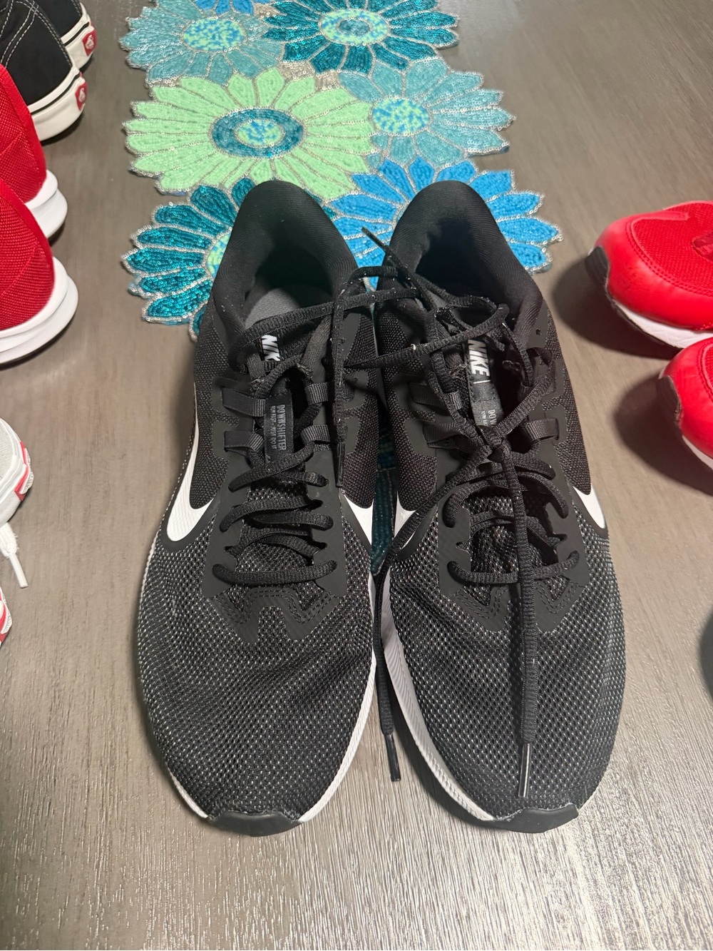 Men’s Downshifter Nike Running Sneakers in Black and White